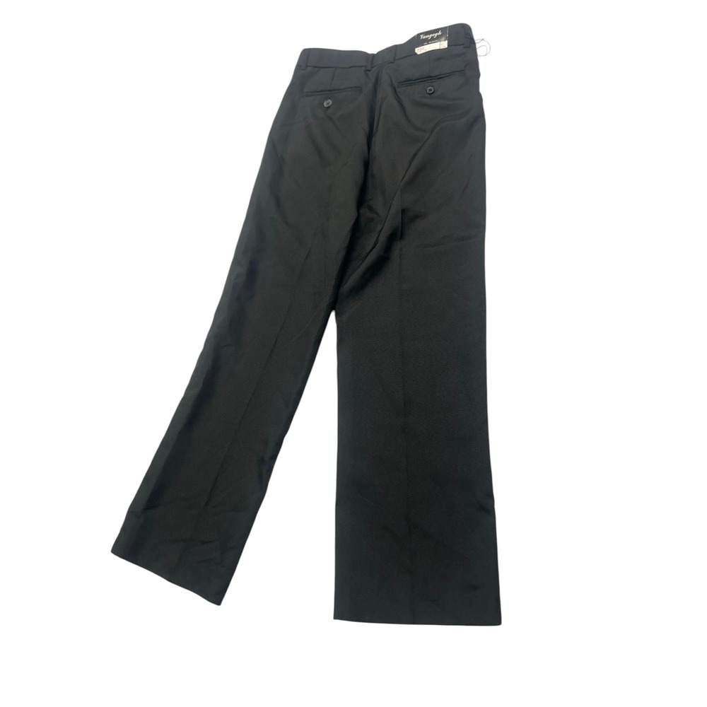 Vangogh Boys Vintage Black Dress Slacks Pleated Front Formal Pants Size 12 NWT
